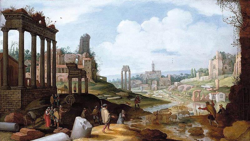 Willem van Nieulandt View of the Forum Romanum. oil painting picture